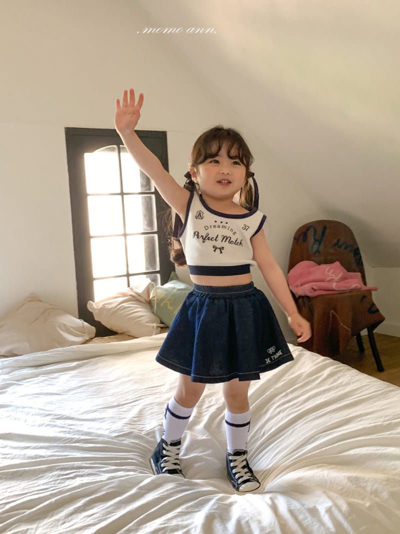 Momo Ann - Korean Children Fashion - #designkidswear - Terry Crop Sleeveless Tee - 3