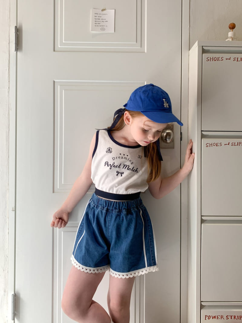 Momo Ann - Korean Children Fashion - #kidsshorts - Terry Crop Sleeveless Tee - 6