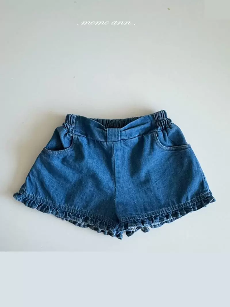 Momo Ann - Korean Children Fashion - #kidsshorts - Frill Denim Shorts - 2