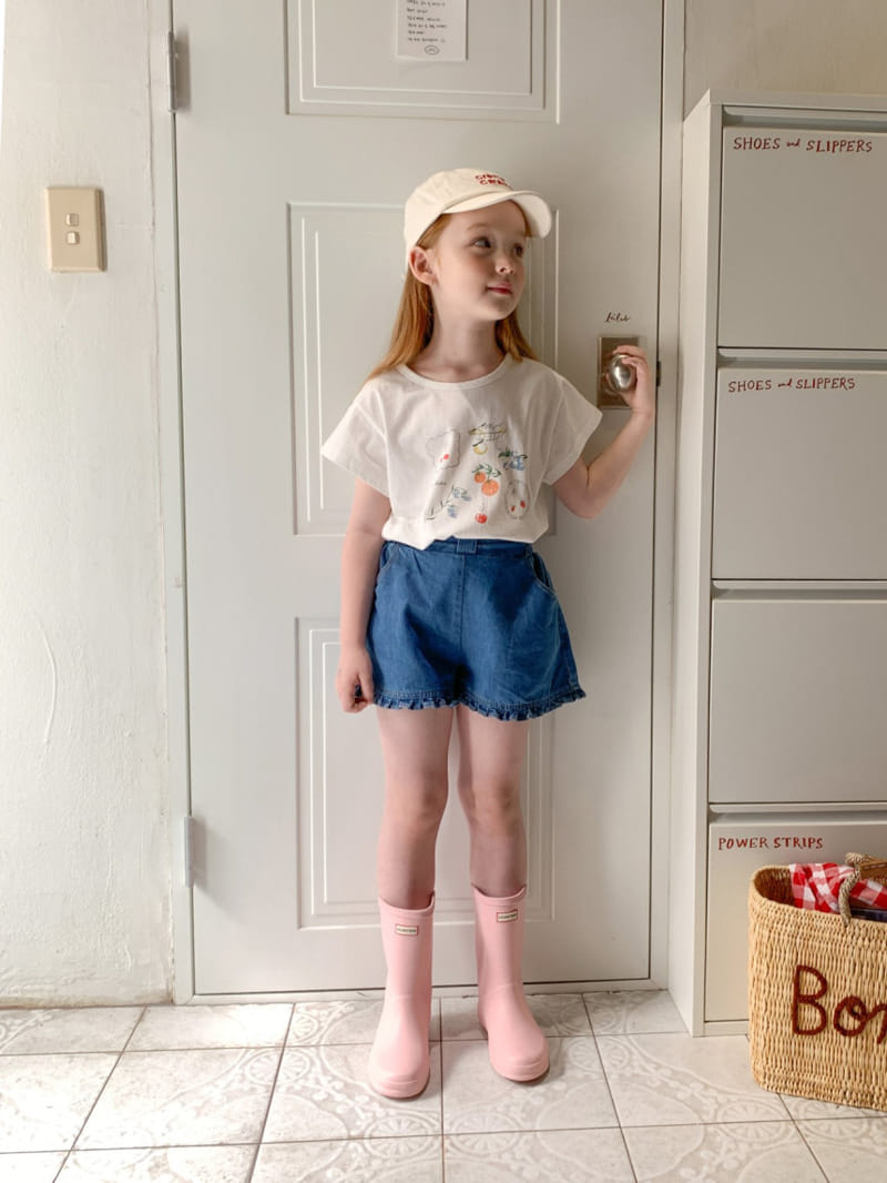 Momo Ann - Korean Children Fashion - #kidsstore - Frill Denim Shorts - 4