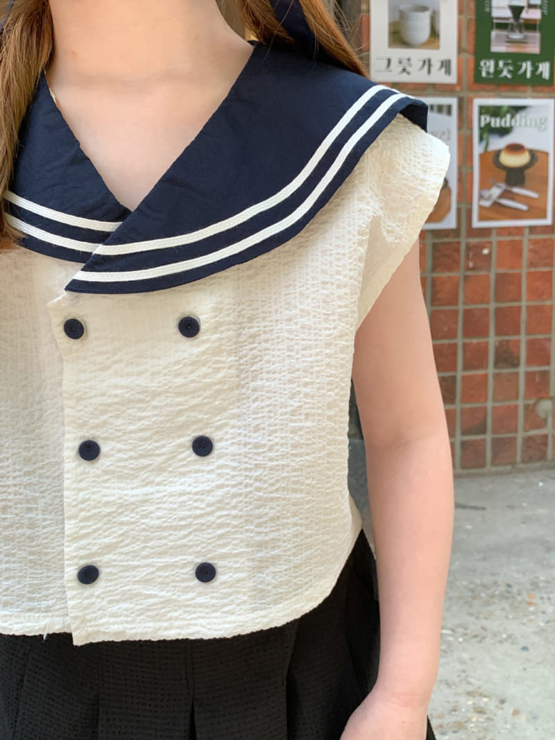 Momo Ann - Korean Children Fashion - #minifashionista - Marine Blouse - 3