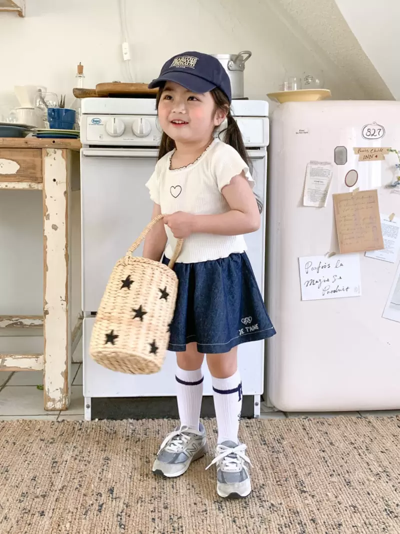 Momo Ann - Korean Children Fashion - #minifashionista - Flare Denim Skirt - 7