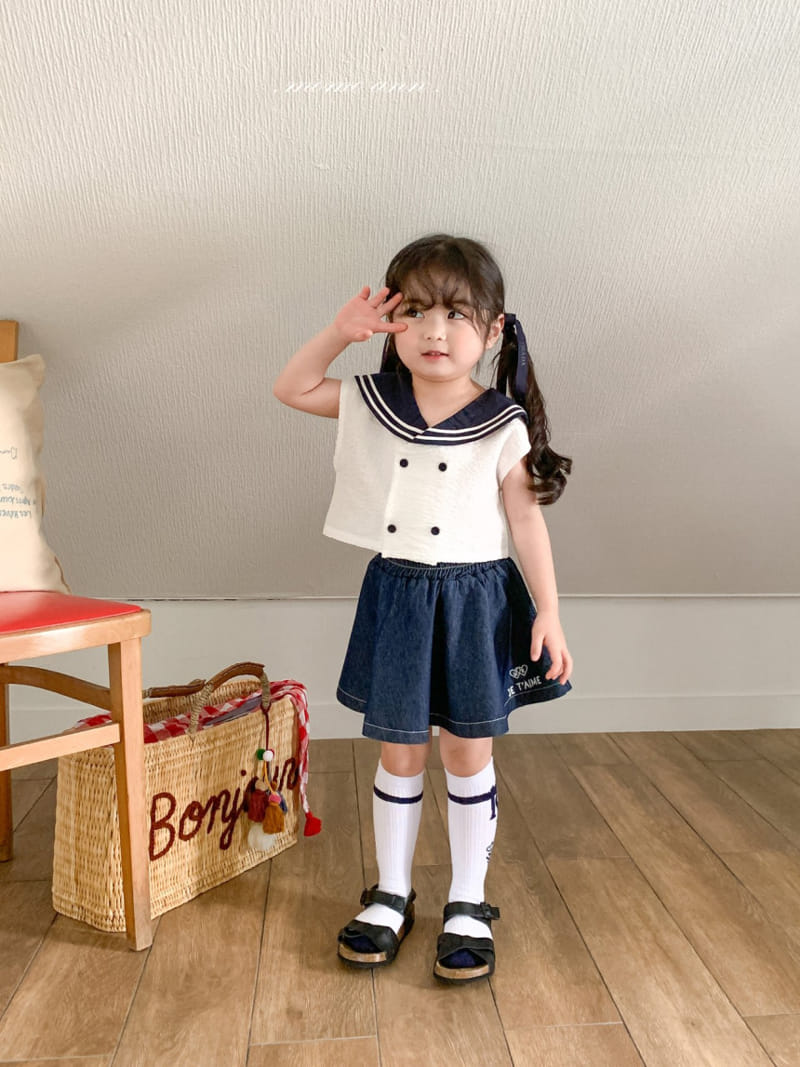 Momo Ann - Korean Children Fashion - #prettylittlegirls - Flare Denim Skirt - 8
