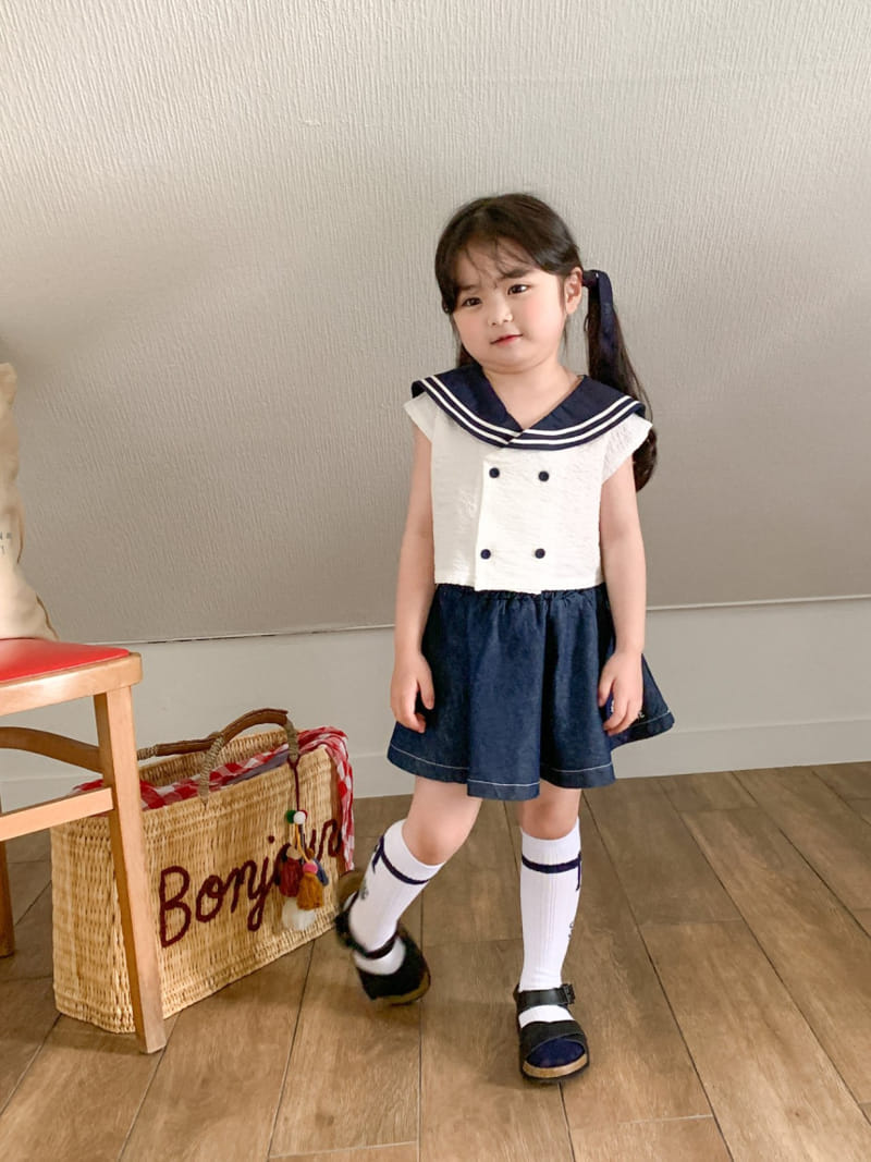 Momo Ann - Korean Children Fashion - #stylishchildhood - Marine Blouse - 7