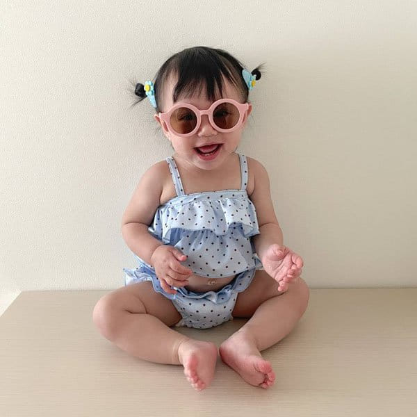 Mon Petit Bebe - Korean Baby Fashion - #babylifestyle - Baby Swim Top Bottom Set