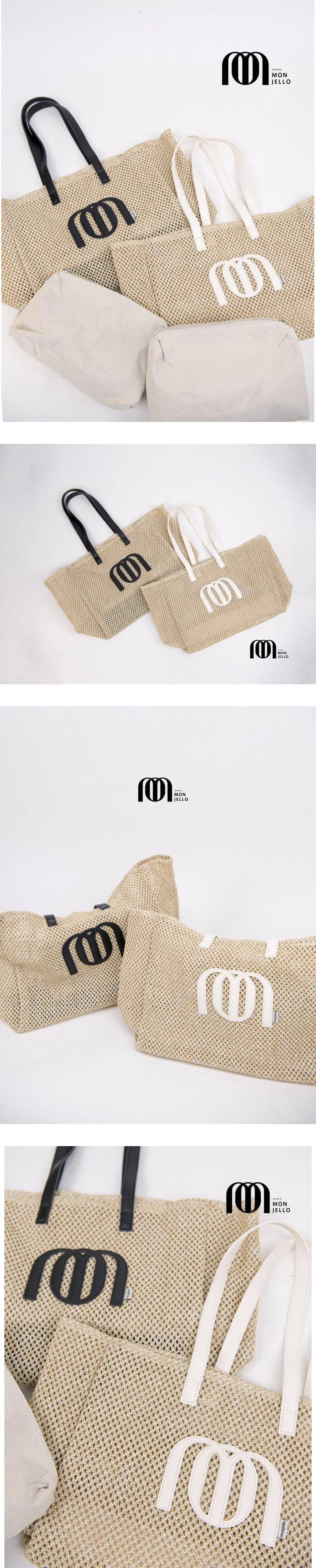 Monjello - Korean Children Fashion - #minifashionista - Rattan Net Beach Bag - 2