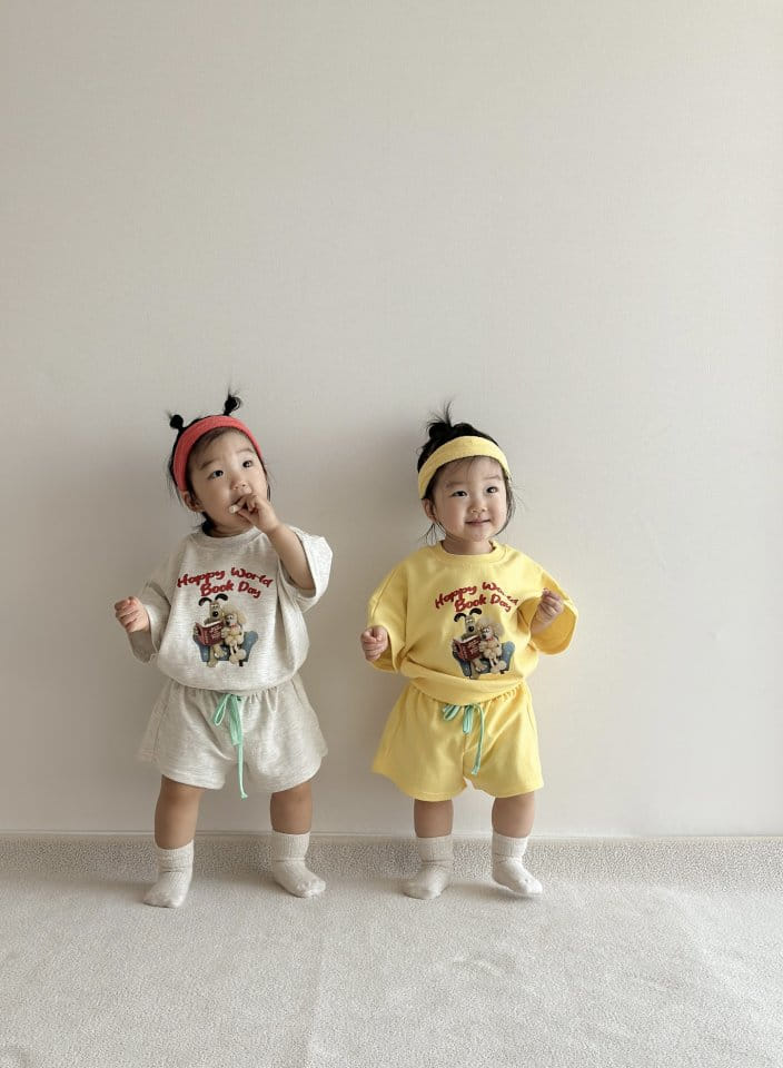 Moran - Korean Children Fashion - #childrensboutique - Book Day Top Bottom Set - 3