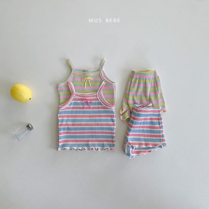 Mos Bebe - Korean Baby Fashion - #babyboutiqueclothing - Rainbow Top Bottom SET - 3