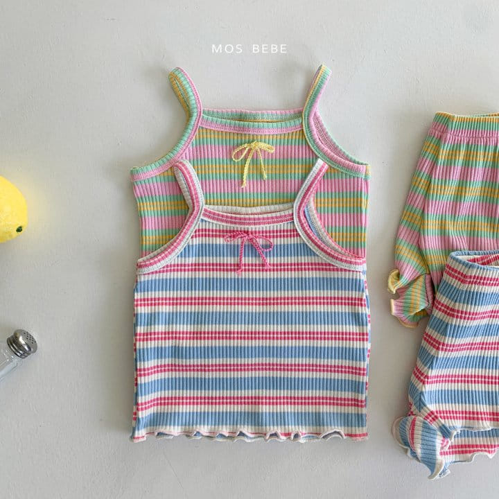 Mos Bebe - Korean Baby Fashion - #babyboutiqueclothing - Rainbow Top Bottom SET - 4