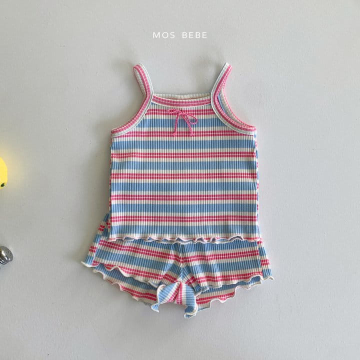 Mos Bebe - Korean Baby Fashion - #babyfever - Rainbow Top Bottom SET - 6