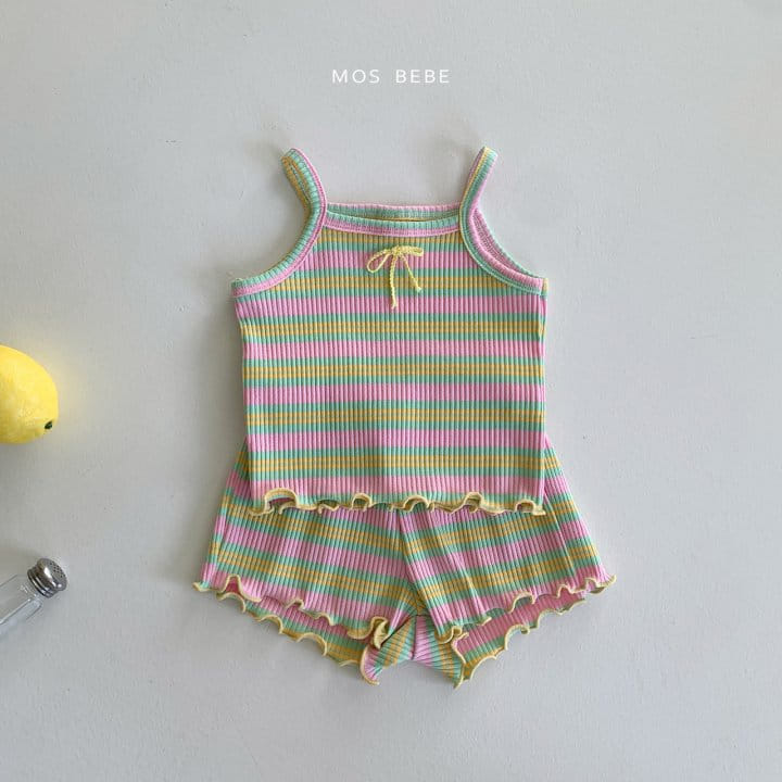 Mos Bebe - Korean Baby Fashion - #babygirlfashion - Rainbow Top Bottom SET - 7