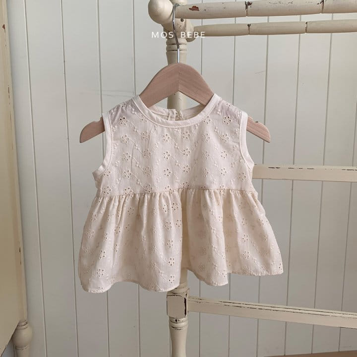 Mos Bebe - Korean Baby Fashion - #babygirlfashion - Paly Sleeveless Blouse - 6