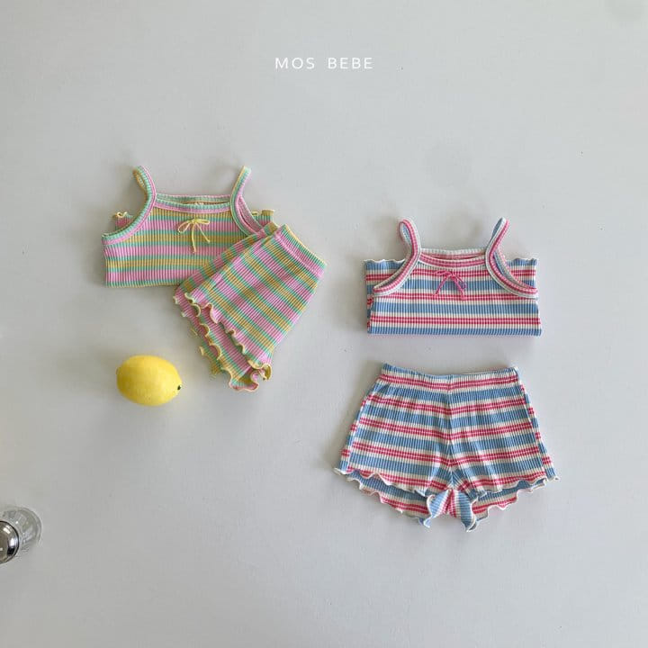 Mos Bebe - Korean Baby Fashion - #babylifestyle - Rainbow Top Bottom SET - 8