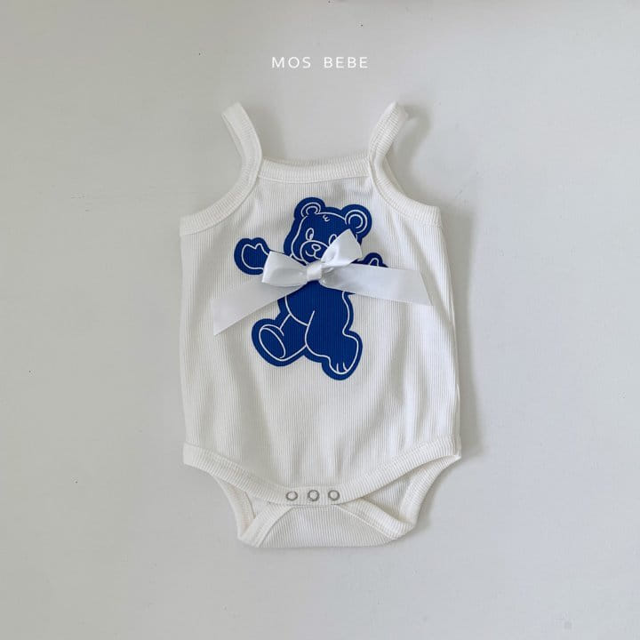 Mos Bebe - Korean Baby Fashion - #babyoninstagram - Ribbon Bear Body Suit - 3