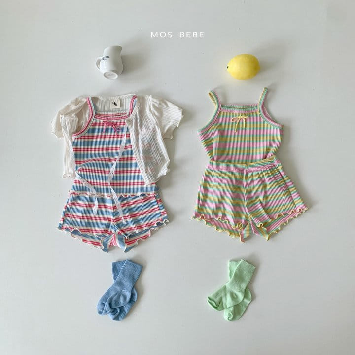 Mos Bebe - Korean Baby Fashion - #babyootd - Rainbow Top Bottom SET - 10