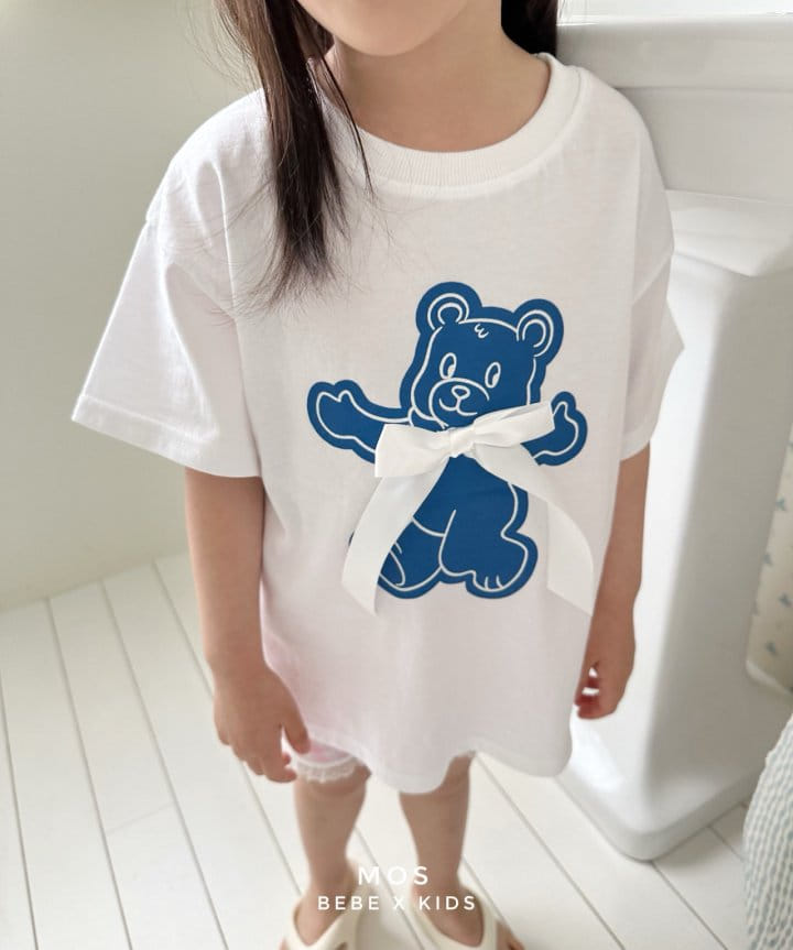 Mos Bebe - Korean Children Fashion - #littlefashionista - Ribbon Bear Tee