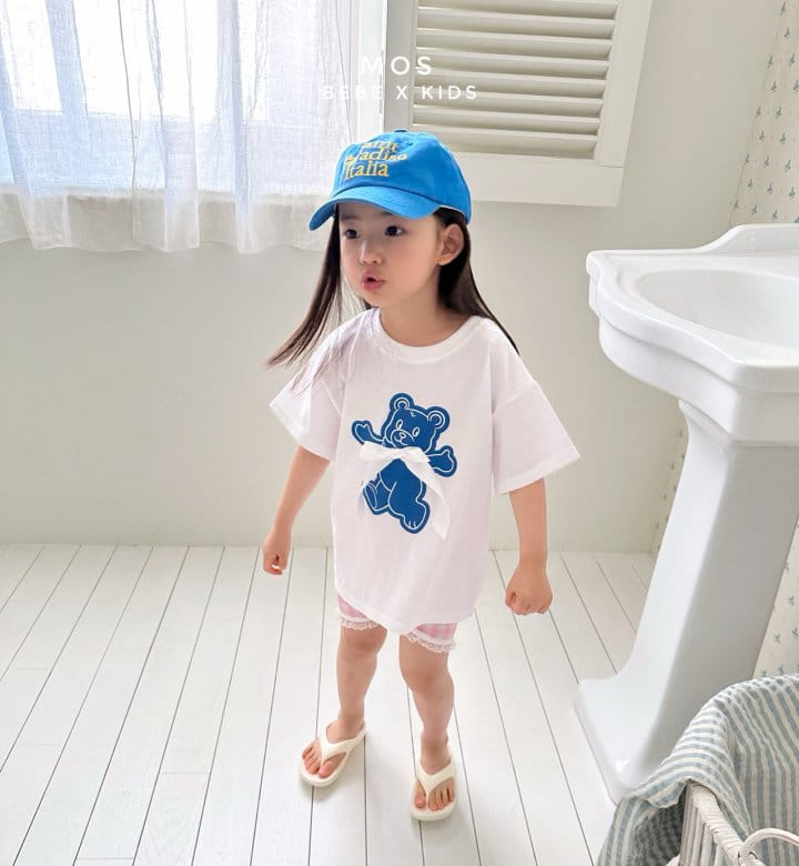 Mos Bebe - Korean Children Fashion - #todddlerfashion - Ribbon Bear Tee - 5