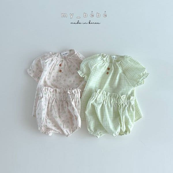 My Bebe - Korean Baby Fashion - #onlinebabyboutique - Bebe Summer Bloomers Top Bottom Set