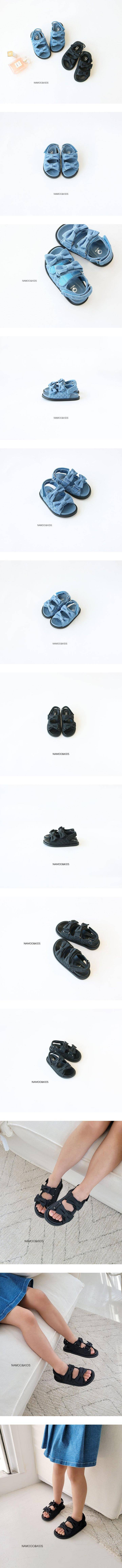 Namoo & Kids - Korean Children Fashion - #littlefashionista - Kamil Ribbon Velcro Sandals - 2