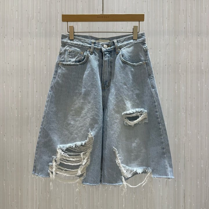 Neroli36 - Korean Women Fashion - #momslook - Vintage Denim Half Pants
