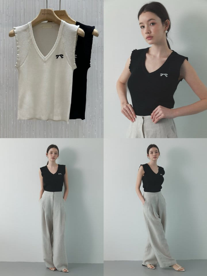 Neroli36 - Korean Women Fashion - #thelittlethings - M Ribbon Sha Knit - 4