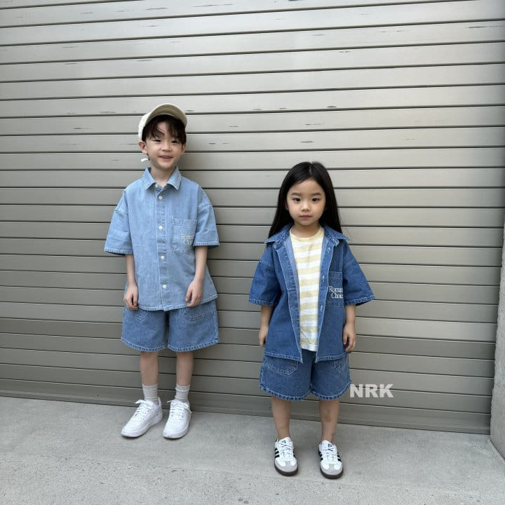 Nrk - Korean Children Fashion - #childrensboutique - Embroidery Denim Shirt - 2