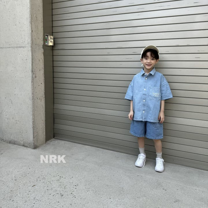 Nrk - Korean Children Fashion - #designkidswear - Embroidery Denim Shirt - 4