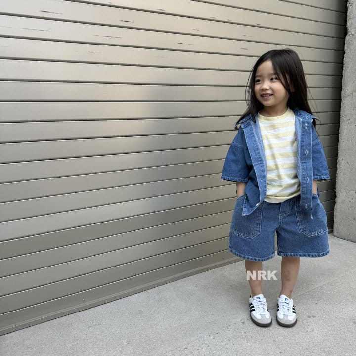 Nrk - Korean Children Fashion - #kidsstore - Embroidery Denim Shirt - 7