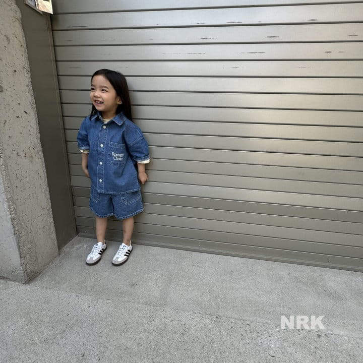 Nrk - Korean Children Fashion - #kidzfashiontrend - Embroidery Denim Shirt - 8