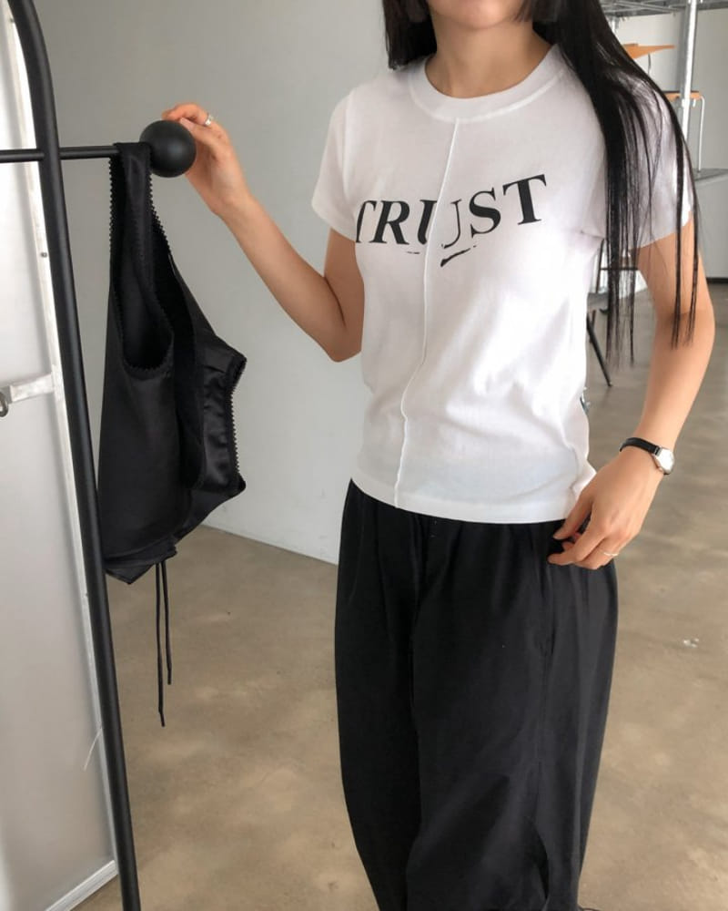 Nutplan - Korean Women Fashion - #momslook - Trust Tee - 3