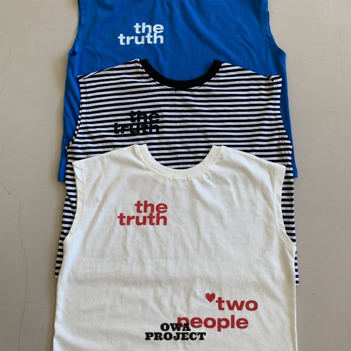 O Wa - Korean Children Fashion - #Kfashion4kids - Two people Sleeveless Tee - 2