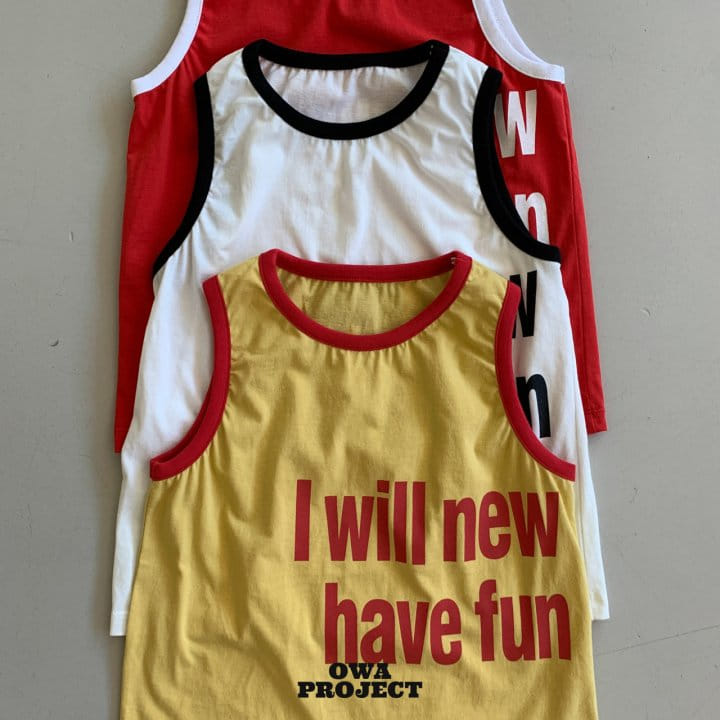 O Wa - Korean Children Fashion - #kidzfashiontrend - Fun Color Sleeveless Tee - 2