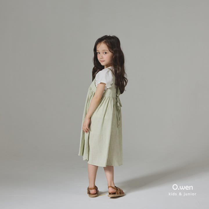 O Wen - Korean Children Fashion - #Kfashion4kids - Ribbon Layered One-Piece - 9