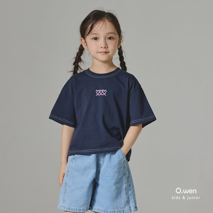 O Wen - Korean Children Fashion - #Kfashion4kids - Heart Semi Crop Tee - 7