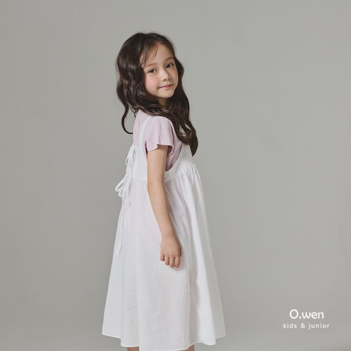 O Wen - Korean Children Fashion - #designkidswear - Ribbon Layered One-Piece - 4