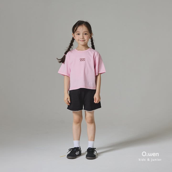 O Wen - Korean Children Fashion - #discoveringself - Heart Semi Crop Tee - 2