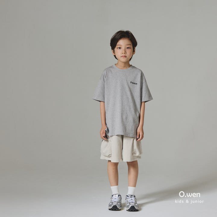O Wen - Korean Children Fashion - #kidsshorts - Peace Long Tee - 9