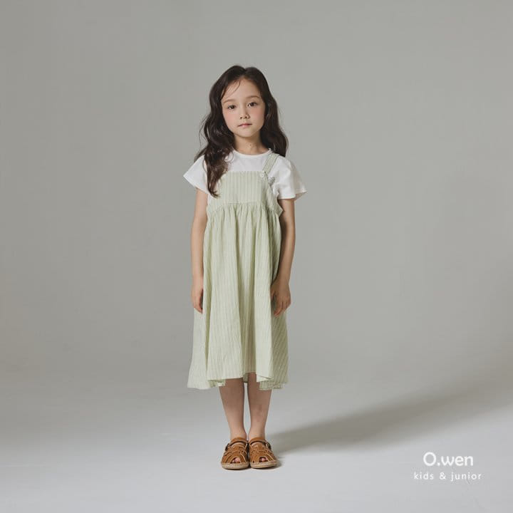 O Wen - Korean Children Fashion - #kidsshorts - Ribbon Layered One-Piece - 6