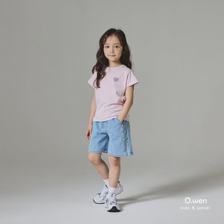 O Wen - Korean Children Fashion - #kidsshorts - Heart Cool Tee - 5