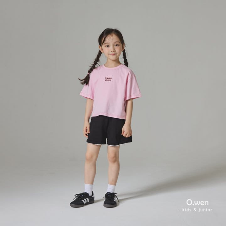 O Wen - Korean Children Fashion - #fashionkids - Heart Semi Crop Tee - 4