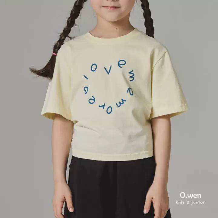 O Wen - Korean Children Fashion - #kidsshorts - Love Back Slit Tee - 2