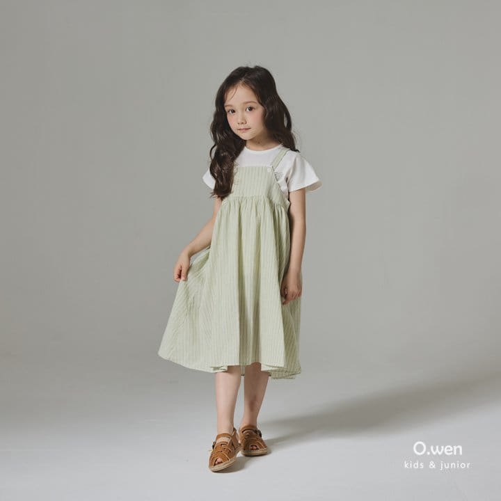 O Wen - Korean Children Fashion - #kidsstore - Ribbon Layered One-Piece - 7