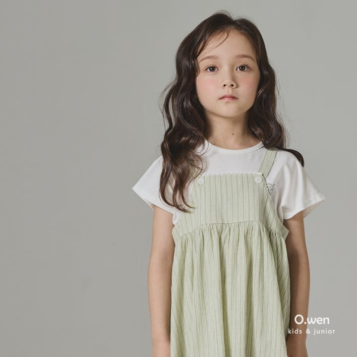 O Wen - Korean Children Fashion - #kidzfashiontrend - Ribbon Layered One-Piece - 8