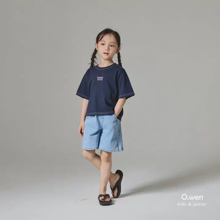 O Wen - Korean Children Fashion - #littlefashionista - Heart Semi Crop Tee - 8