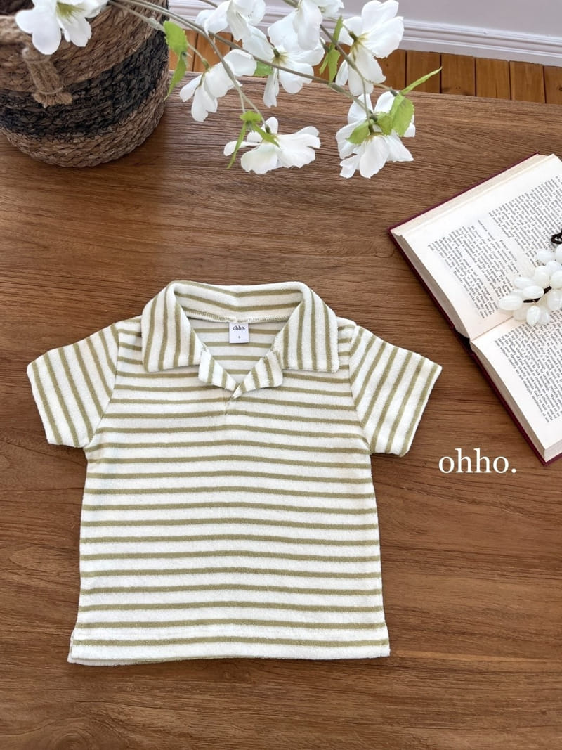 Ohho - Korean Children Fashion - #childofig - ST Terry Collar Tee - 3