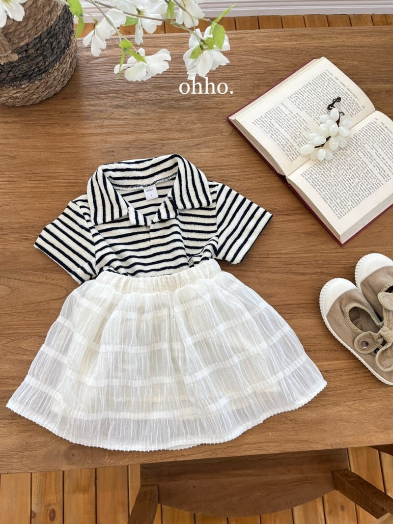 Ohho - Korean Children Fashion - #childofig - ST Terry Collar Tee - 4