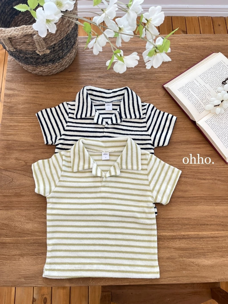 Ohho - Korean Children Fashion - #prettylittlegirls - ST Terry Collar Tee