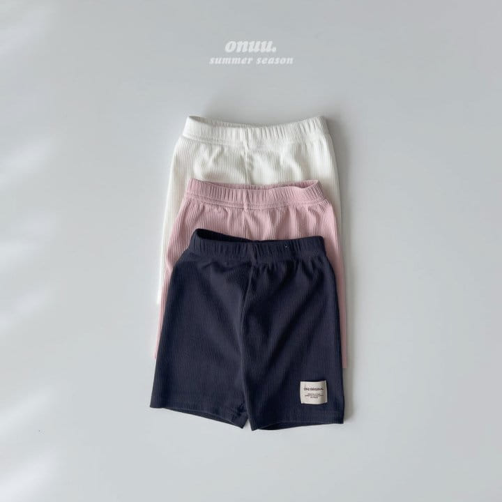 Onu - Korean Children Fashion - #littlefashionista - Label Rib Shorts