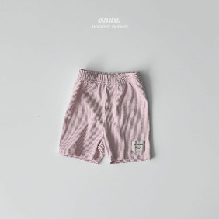 Onu - Korean Children Fashion - #magicofchildhood - Label Rib Shorts - 2