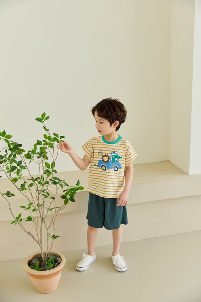 Orange Mom - Korean Children Fashion - #Kfashion4kids - Dinosaur Car Tee - 6